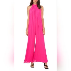 Vince Camuto Jumpsuit with Halter top Barbie Core Pink